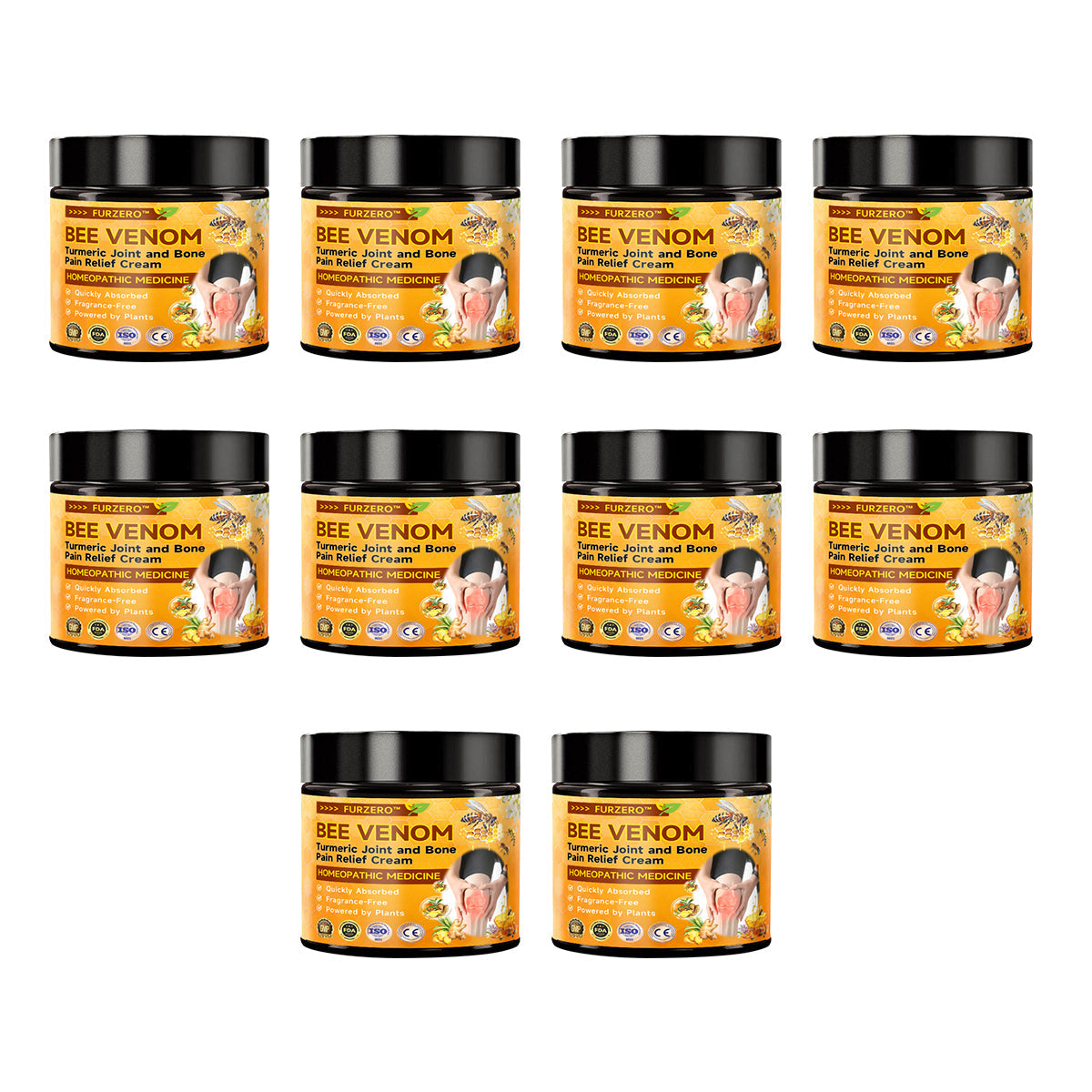 Furzero™🌹 Bee Venom & Turmeric Joint and Bone Pain Relief Cream (Specializes in Joint and Arthritis Pain & AAOS Recommends)